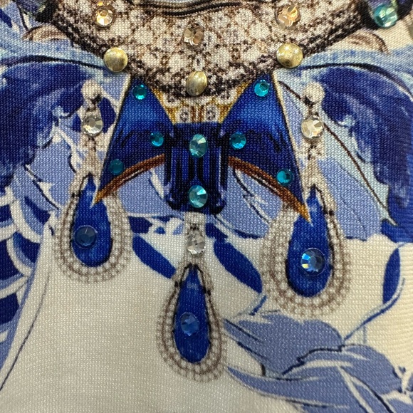 Camilla Blue and White Floral One Piece Swimsuit Size Medium - Picture 5 of 8